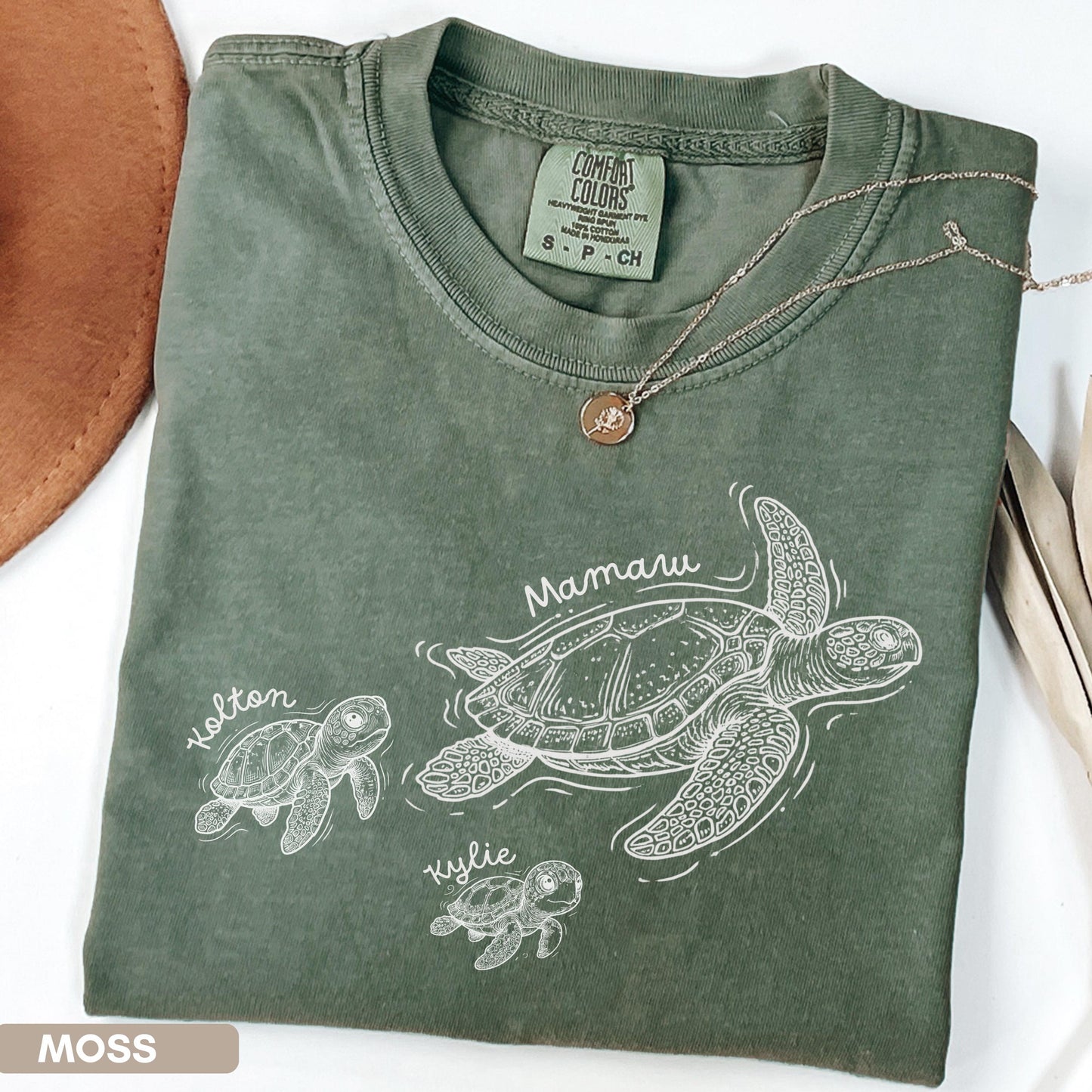 Personalized Grandma Turtle Sweatshirt Comfort Colors®, Custom Sea Turtle Shirt With Kids Names, Mothers Day Gift For Grandma Family Gift