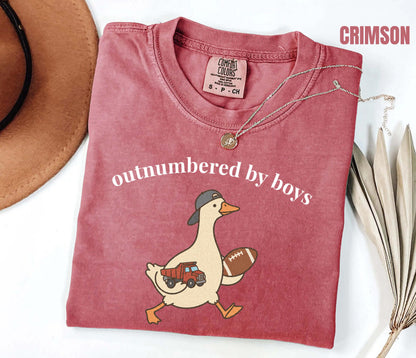 Outnumbered By Boys Shirt, Funny Boy Mom Tee, Comfort Colors Goose Boy Mom Shirt, Gift for Mom of Boys, Chaos Coordinator Tee, Mom of Sons