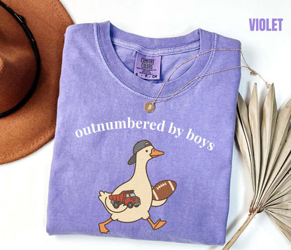 Outnumbered By Boys Shirt, Funny Boy Mom Tee, Comfort Colors Goose Boy Mom Shirt, Gift for Mom of Boys, Chaos Coordinator Tee, Mom of Sons
