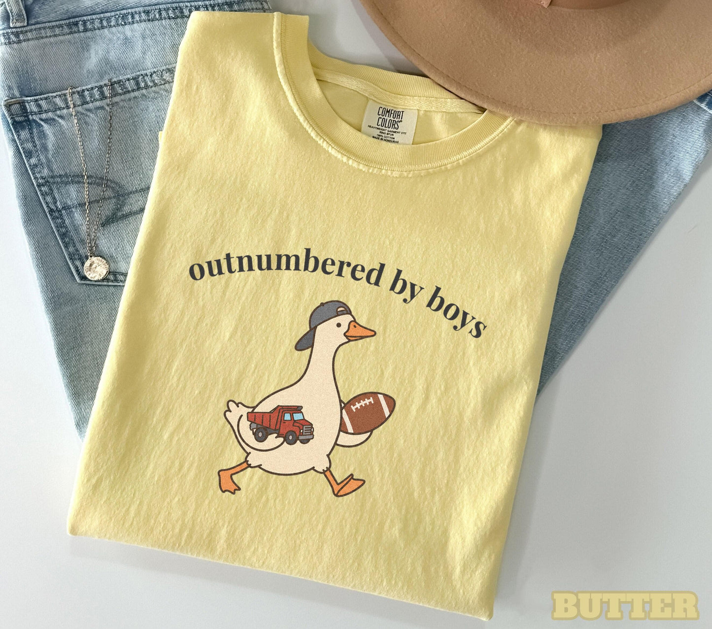 Outnumbered By Boys Shirt, Funny Boy Mom Tee, Comfort Colors Goose Boy Mom Shirt, Gift for Mom of Boys, Chaos Coordinator Tee, Mom of Sons