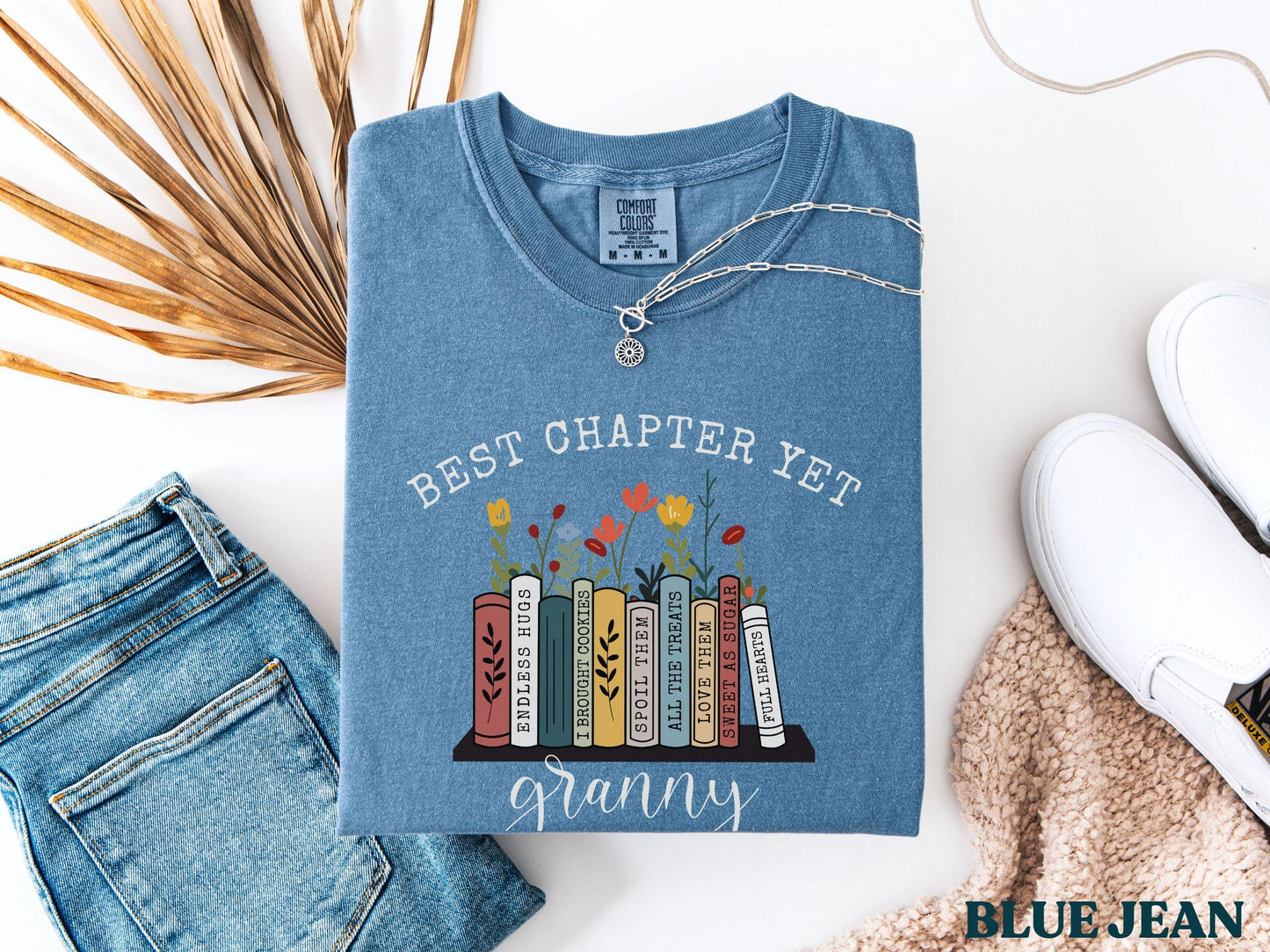 The Best Chapter Yet Grandma Announcement Shirt Personalized Grandma Mothers Day Gift Comfort Colors Grandma Gift for Grandma Book Lover