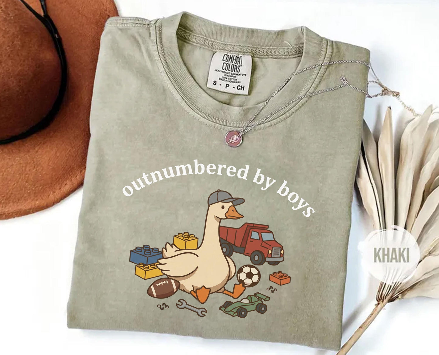 Funny Boy Mom Shirt, Outnumbered By Boys, Silly Goose Tee, Mothers Day Gift, Mom Of Boys Top, Comfort Colors Apparel, Chaotic Motherhood