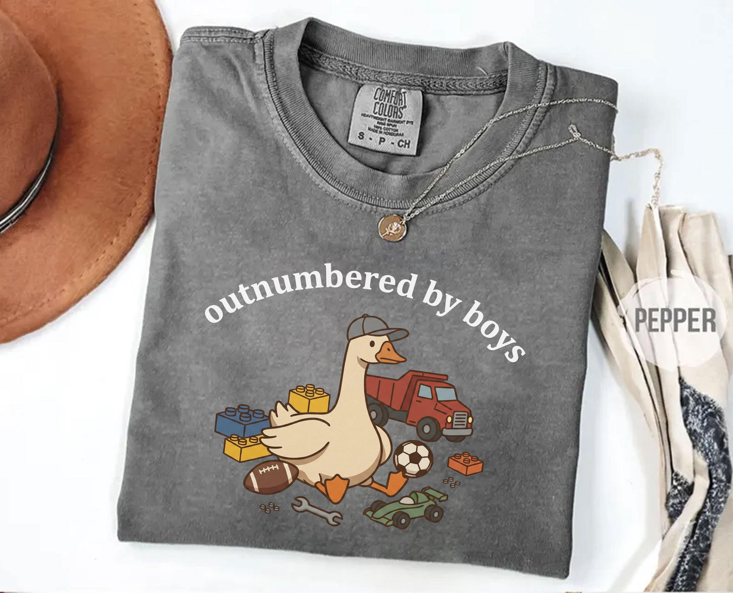 Funny Boy Mom Shirt, Outnumbered By Boys, Silly Goose Tee, Mothers Day Gift, Mom Of Boys Top, Comfort Colors Apparel, Chaotic Motherhood