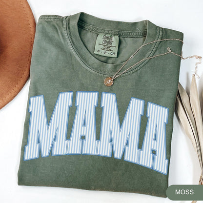 Comfort Colors Mama Shirt, Mothers Day Gift, Cute Mom Shirt, Mama Tee, Gingham Mama Shirt, New Mom Gift, Baby Shower Gift, Gift for Mama