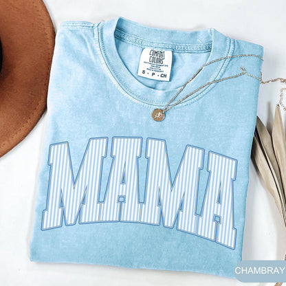 Comfort Colors Mama Shirt, Mothers Day Gift, Cute Mom Shirt, Mama Tee, Gingham Mama Shirt, New Mom Gift, Baby Shower Gift, Gift for Mama