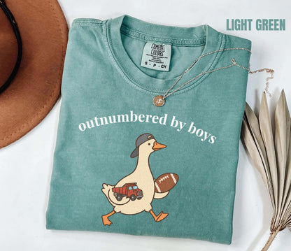 Outnumbered By Boys Shirt, Funny Boy Mom Tee, Comfort Colors Goose Boy Mom Shirt, Gift for Mom of Boys, Chaos Coordinator Tee, Mom of Sons