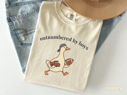 Outnumbered By Boys Shirt, Funny Boy Mom Tee, Comfort Colors Goose Boy Mom Shirt, Gift for Mom of Boys, Chaos Coordinator Tee, Mom of Sons