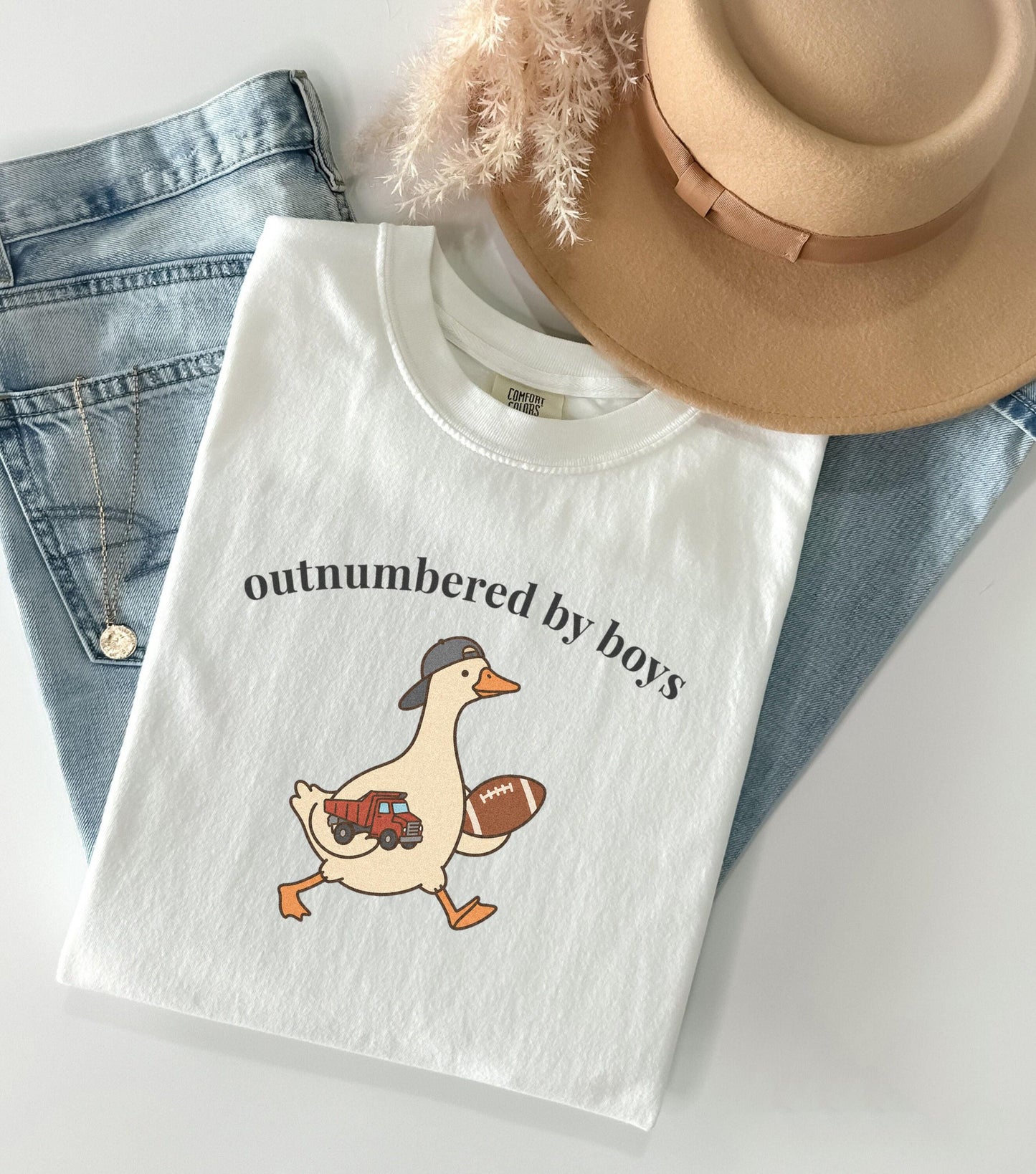Outnumbered By Boys Shirt, Funny Boy Mom Tee, Comfort Colors Goose Boy Mom Shirt, Gift for Mom of Boys, Chaos Coordinator Tee, Mom of Sons