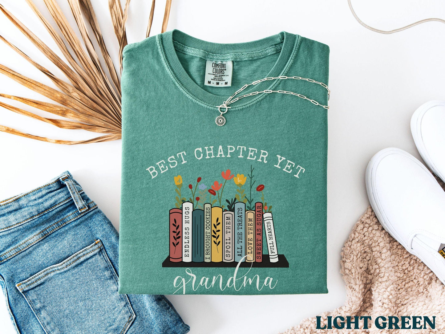 The Best Chapter Yet Grandma Announcement Shirt Personalized Grandma Mothers Day Gift Comfort Colors Grandma Gift for Grandma Book Lover