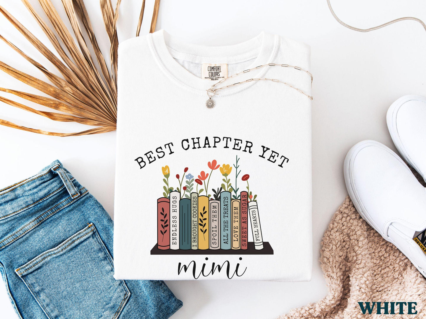 The Best Chapter Yet Grandma Announcement Shirt Personalized Grandma Mothers Day Gift Comfort Colors Grandma Gift for Grandma Book Lover