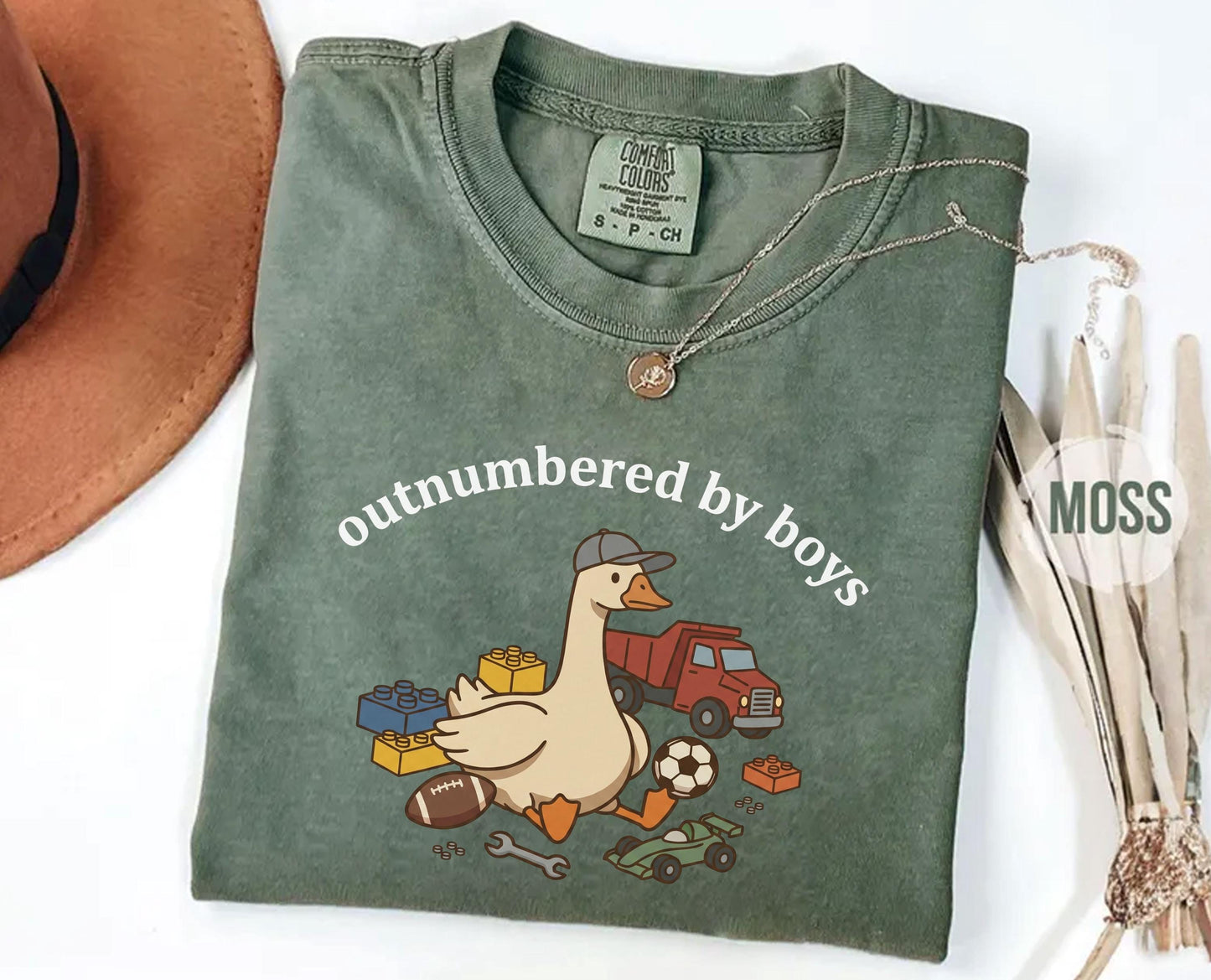 Funny Boy Mom Shirt, Outnumbered By Boys, Silly Goose Tee, Mothers Day Gift, Mom Of Boys Top, Comfort Colors Apparel, Chaotic Motherhood