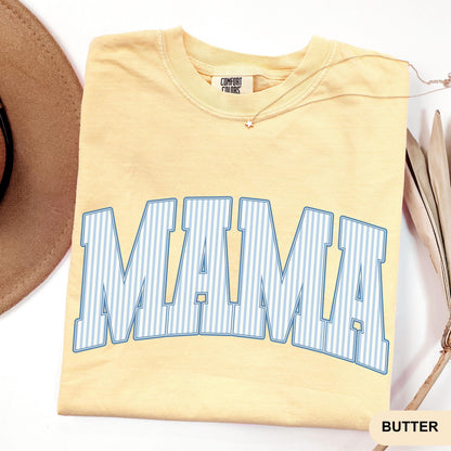 Comfort Colors Mama Shirt, Mothers Day Gift, Cute Mom Shirt, Mama Tee, Gingham Mama Shirt, New Mom Gift, Baby Shower Gift, Gift for Mama