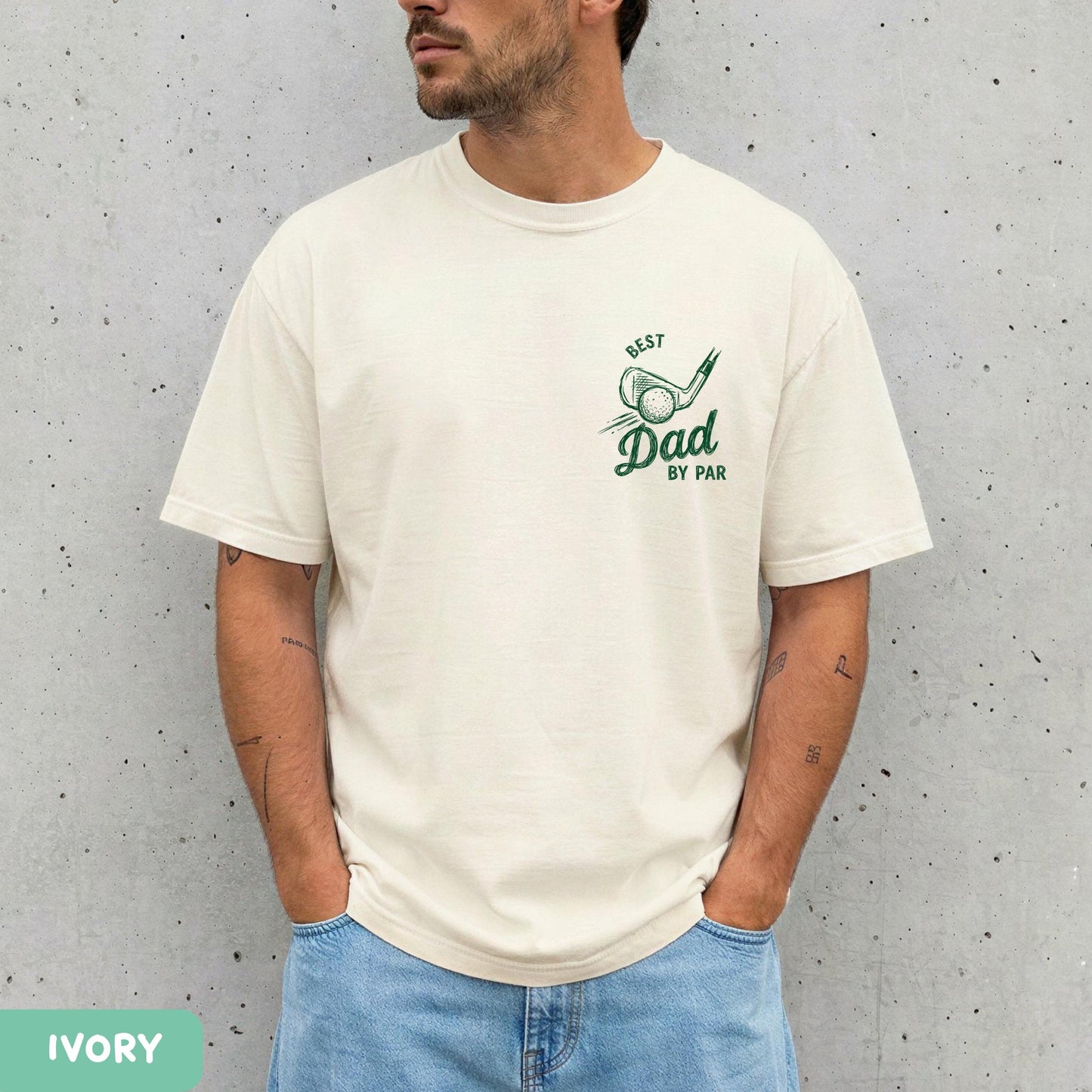 Best Dad By Par Comfort Colors Shirt, Fathers Day Golf Tee, Golf Lover Dad Shirt, Golf Daddy Birthday Gift