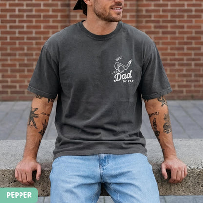 Best Dad By Par Comfort Colors Shirt, Fathers Day Golf Tee, Golf Lover Dad Shirt, Golf Daddy Birthday Gift