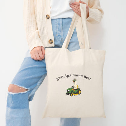 Comfort Colors Grandpa Mows Best, Funny Goose Father's Day Gift,Goose Lawn Mower Tee,Father's Day Shirt for Grandpa, Gift for Grandpa