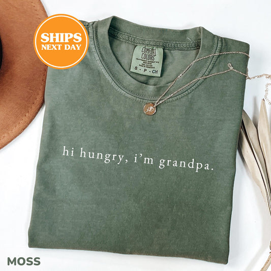 Comfort Colors® Hi Hungry I'm Grandpa Shirt, Grandpa Gift, Funny Grandpa Shirt, Fathers Day Gift