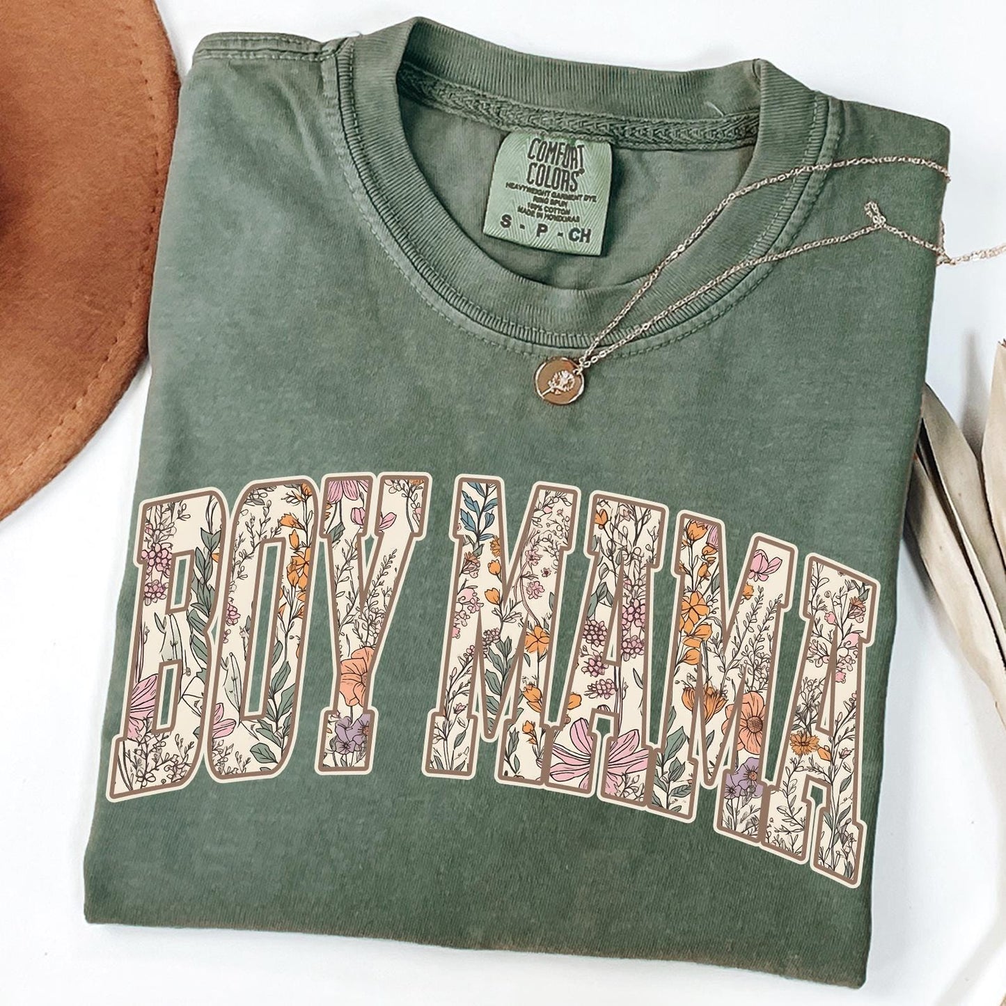 Comfort Colors® Boy Mom Shirt, Toile Floral Boy Mama Shirt, Mama of Boys Shirts, Mother's Day Gift, Cute Mom Tee, Pregnancy Announcement Boy