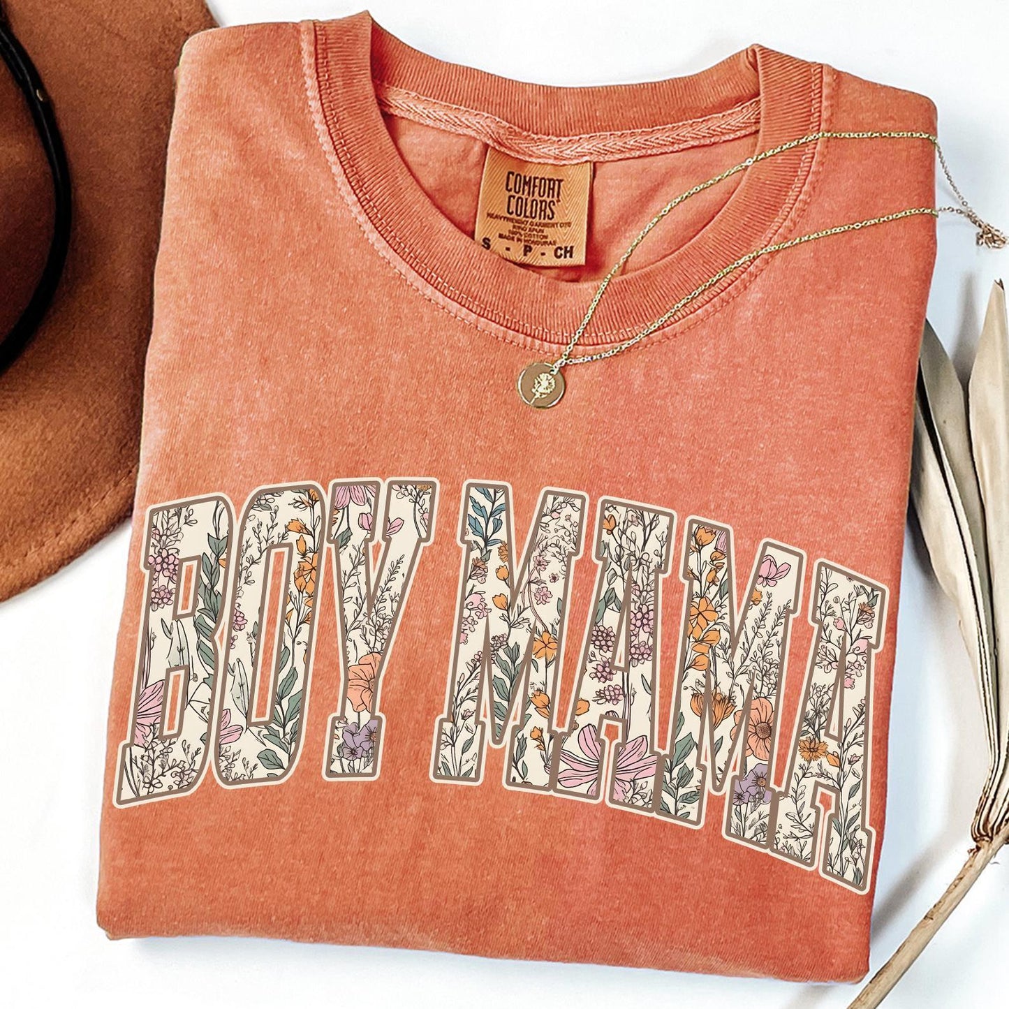 Comfort Colors® Boy Mom Shirt, Toile Floral Boy Mama Shirt, Mama of Boys Shirts, Mother's Day Gift, Cute Mom Tee, Pregnancy Announcement Boy