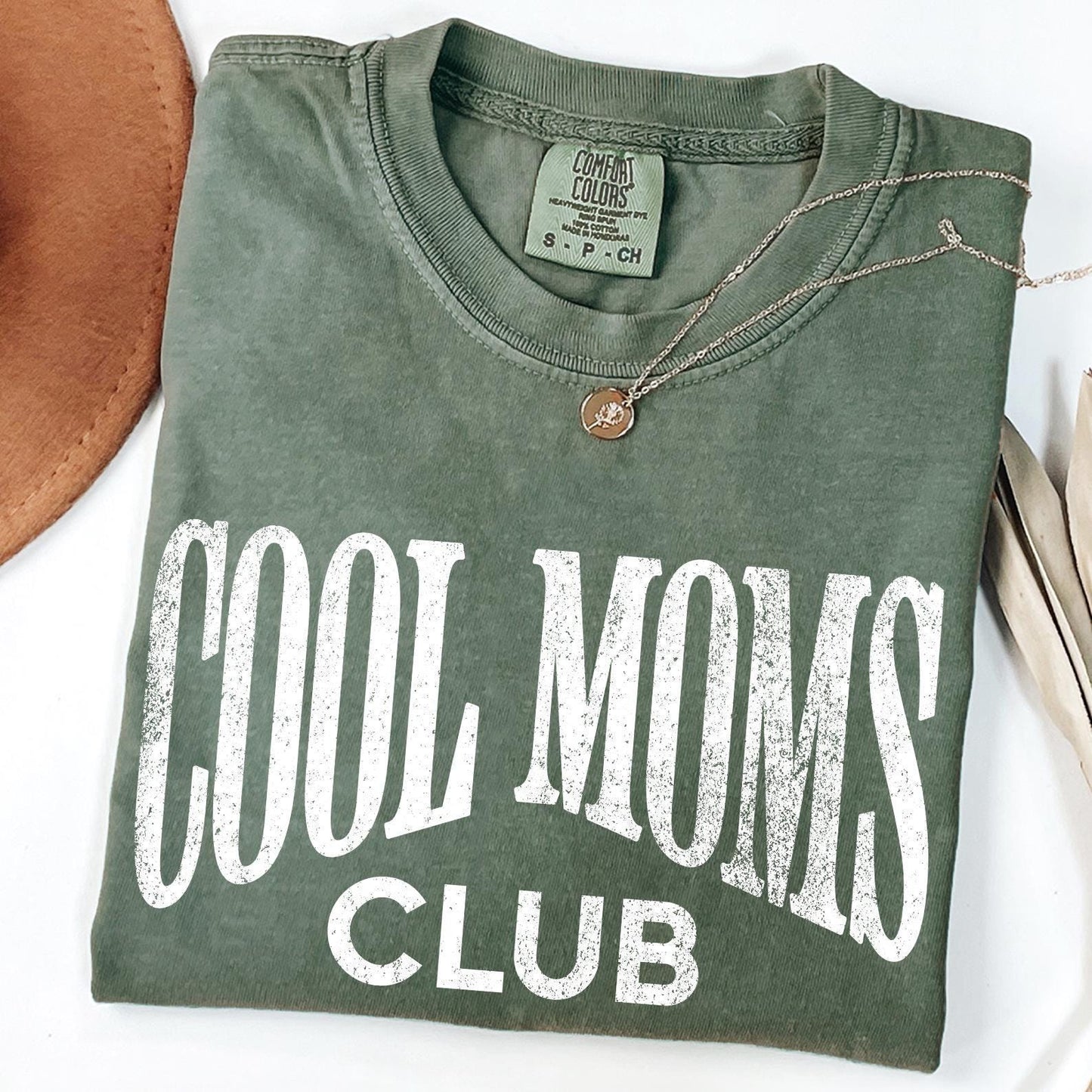Cool Moms Club Shirt, Comfort Colors® Cool Mom T-Shirt, Striped Design Mom Life Shirt, Mother’s Day Gift, Gift for Mom, Trendy Mama T-shirts