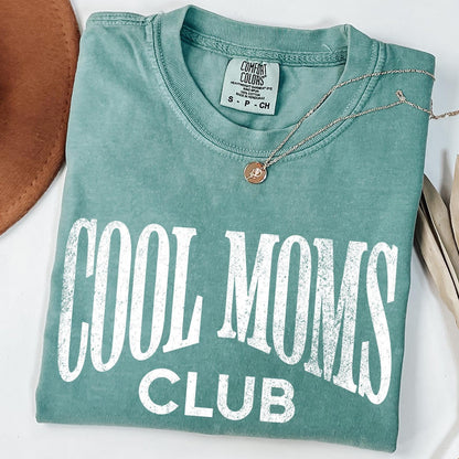 Cool Moms Club Shirt, Comfort Colors® Cool Mom T-Shirt, Striped Design Mom Life Shirt, Mother’s Day Gift, Gift for Mom, Trendy Mama T-shirts