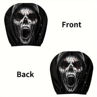 Blood eyes open mouth skull