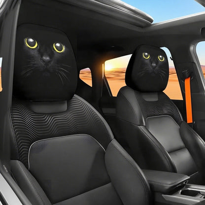 Halloween Car Headrest Cover Scary Face Universal Seat Protector Auto Decor