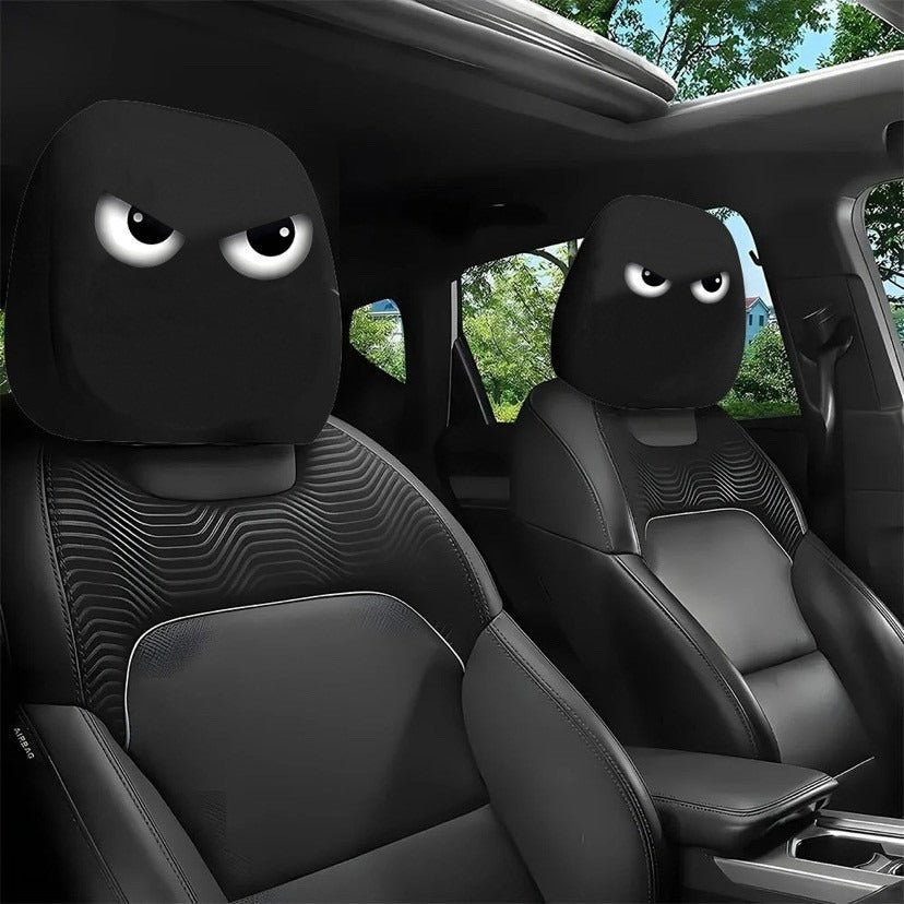 Halloween Car Headrest Cover Scary Face Universal Seat Protector Auto Decor