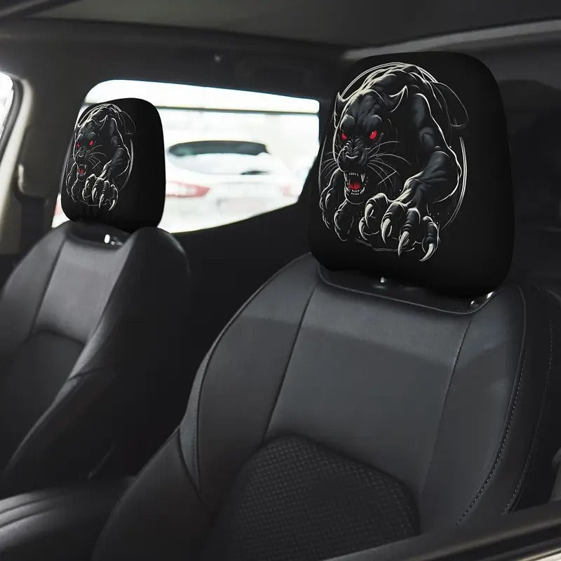 Halloween Car Headrest Cover Scary Face Universal Seat Protector Auto Decor