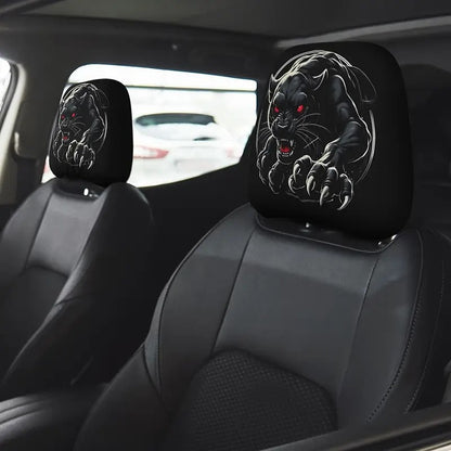 Halloween Car Headrest Cover Scary Face Universal Seat Protector Auto Decor