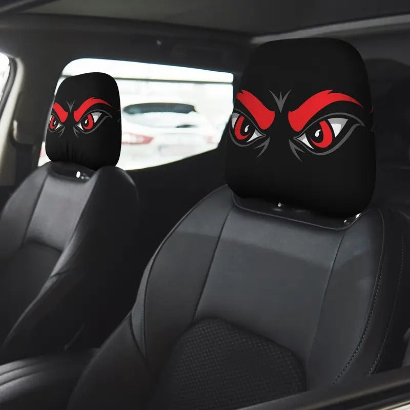 Halloween Car Headrest Cover Scary Face Universal Seat Protector Auto Decor
